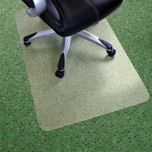 Valuemat® Basic Vinyl Rectangular Multi-Purpose Floor Protection Mat for Low Pile Carpets - 90 x 120cm