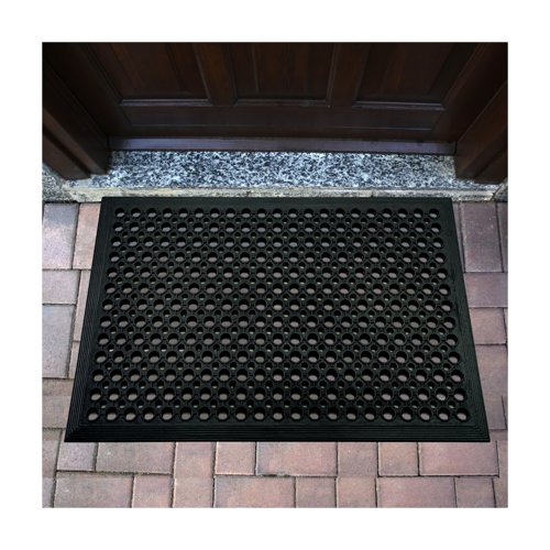 Doortex® Open-Top Black Anti-Fatigue Mat - 80 x 120cm