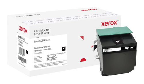 Xerox Everyday Toner For Lexmark C544X2KG C544X1KG Extra High Capacity Black Laser Toner - 006R04474