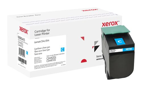 Xerox Everyday Toner For Lexmark C544X2CG C544X1CG Extra High Capacity Cyan Laser Toner - 006R04475