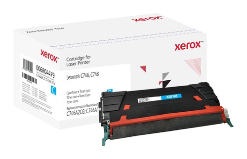 Xerox Everyday Toner For Lexmark C746A2CG C746A1CG High Capacity Cyan Laser Toner - 006R04479