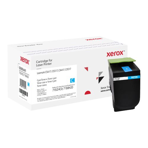 Xerox Everyday Toner For Lexmark 71B2HC0 71B0H20 High Capacity Cyan Laser Toner - 006R04491