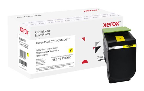 Xerox Everyday Toner For Lexmark 71B2HY0 71B0H40 High Capacity Yellow Laser Toner - 006R04493