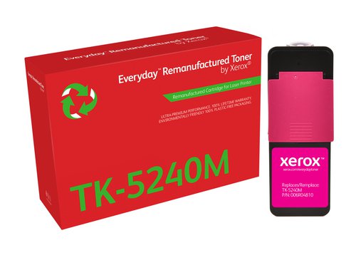 XET Remanufactured Xerox Everyday For Kyocera TK5240M Magenta Laser Toner 006R04810