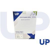Alpa-Cartridge A4 Multipurpose Labels 1 Per Sheet 199.6 x 289mm (White) Pk of 100 