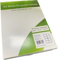 Alpa-Cartridge A4 Multipurpose Labels 8 Per Sheet 99.1 x 67.7mm (White) Pk of 100