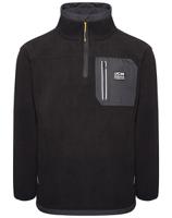 JCB Trade Heavyweight 1/4 Zip Black Tech Fleece L