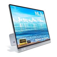 EKLEER 16” Portable LCD Display Screen USB Type C - Includes protective travel pouch