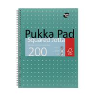Books, Pads & Albums Pukka Pad Metallic Jotta A4 Wirebound Hardcover Notepad 100 80GSM Square Sheets (3)