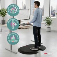 AFS-TEX® 5000X Black Active Anti-Fatigue Mat - 66 x 90cm
