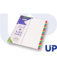 Index White Multicolour Tabs 1-31