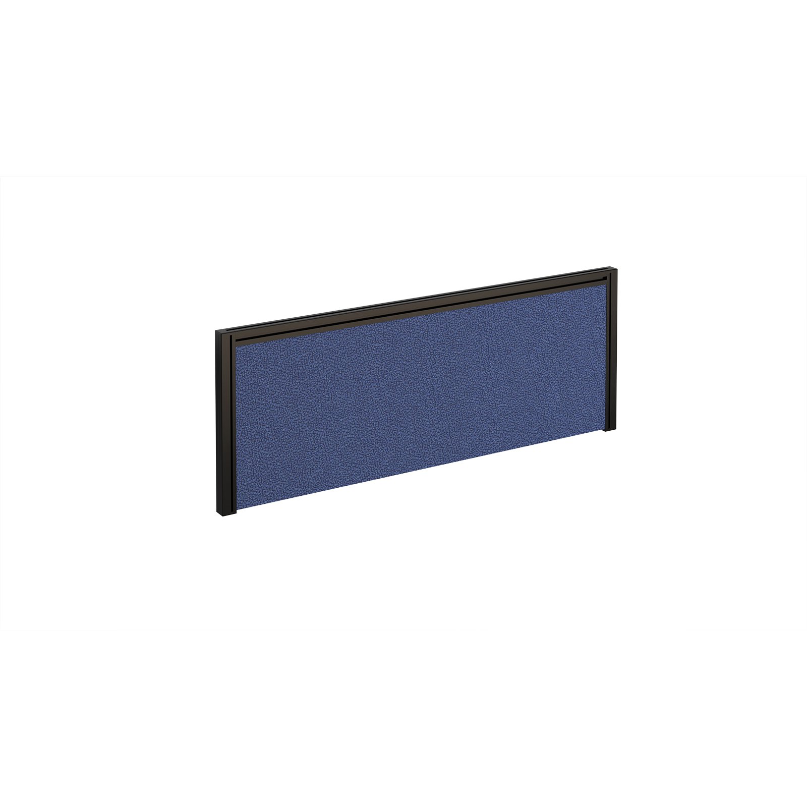 Straight fabric desktop screen 1000mm x 380mm - made to order fabric with black aluminium frame