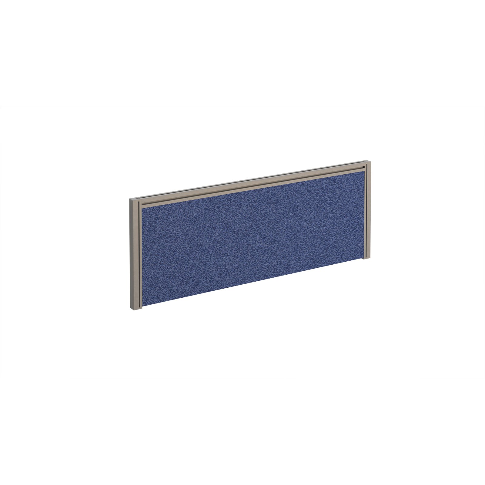 Straight fabric desktop screen 1000mm x 380mm - made to order fabric with silver aluminium frame