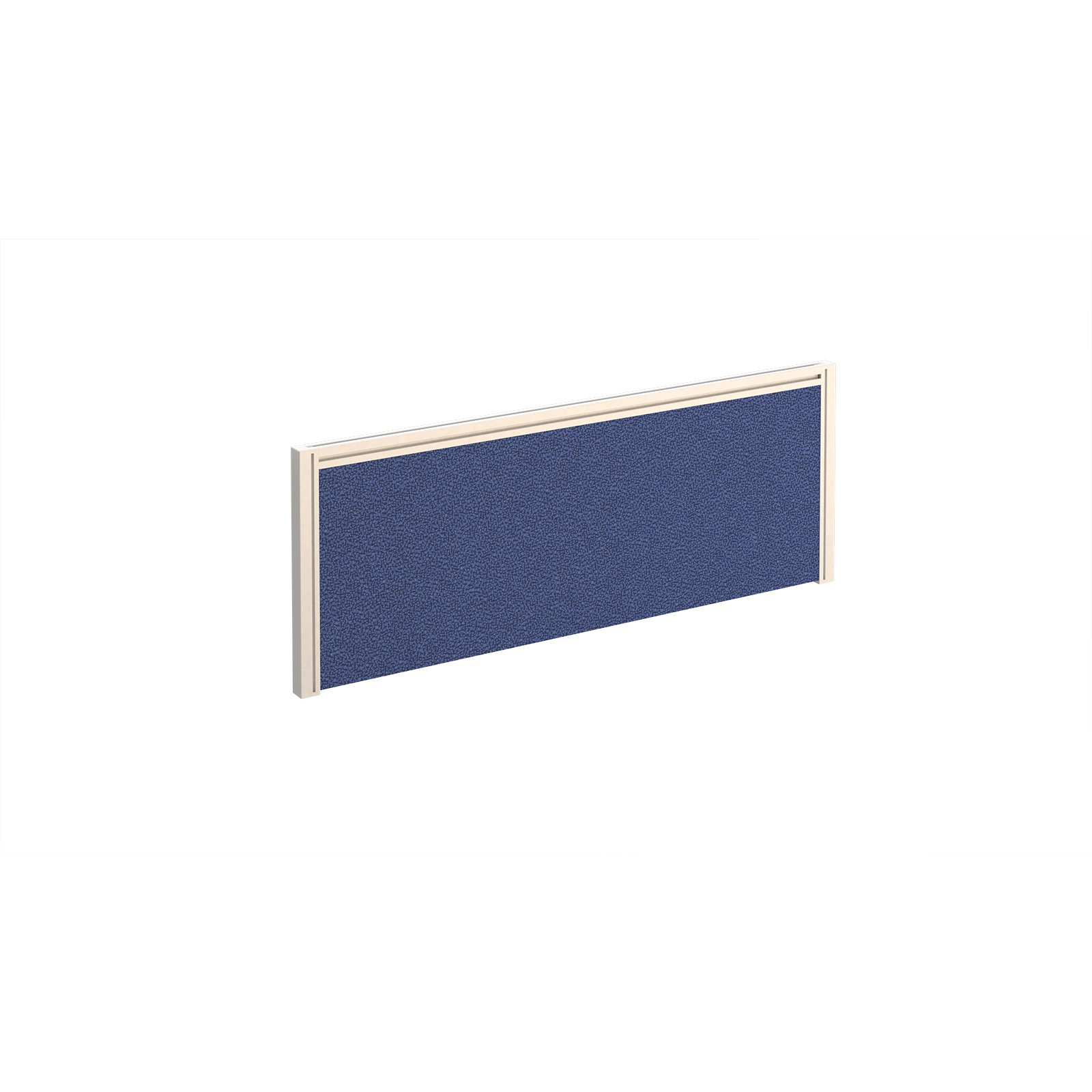 Straight fabric desktop screen 1000mm x 380mm - made to order fabric with white aluminium frame