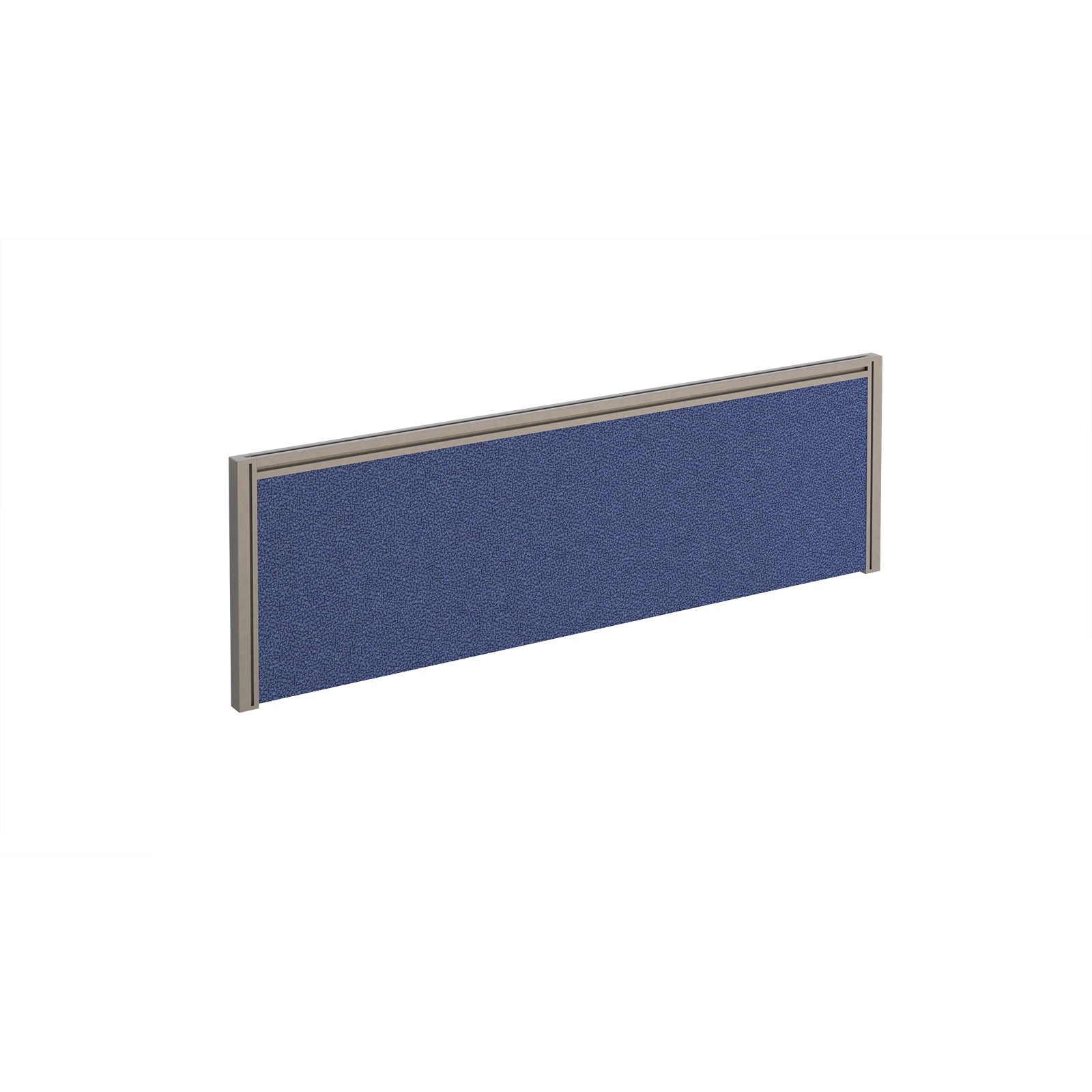 Straight fabric desktop screen 1200mm x 380mm - made to order fabric with silver aluminium frame