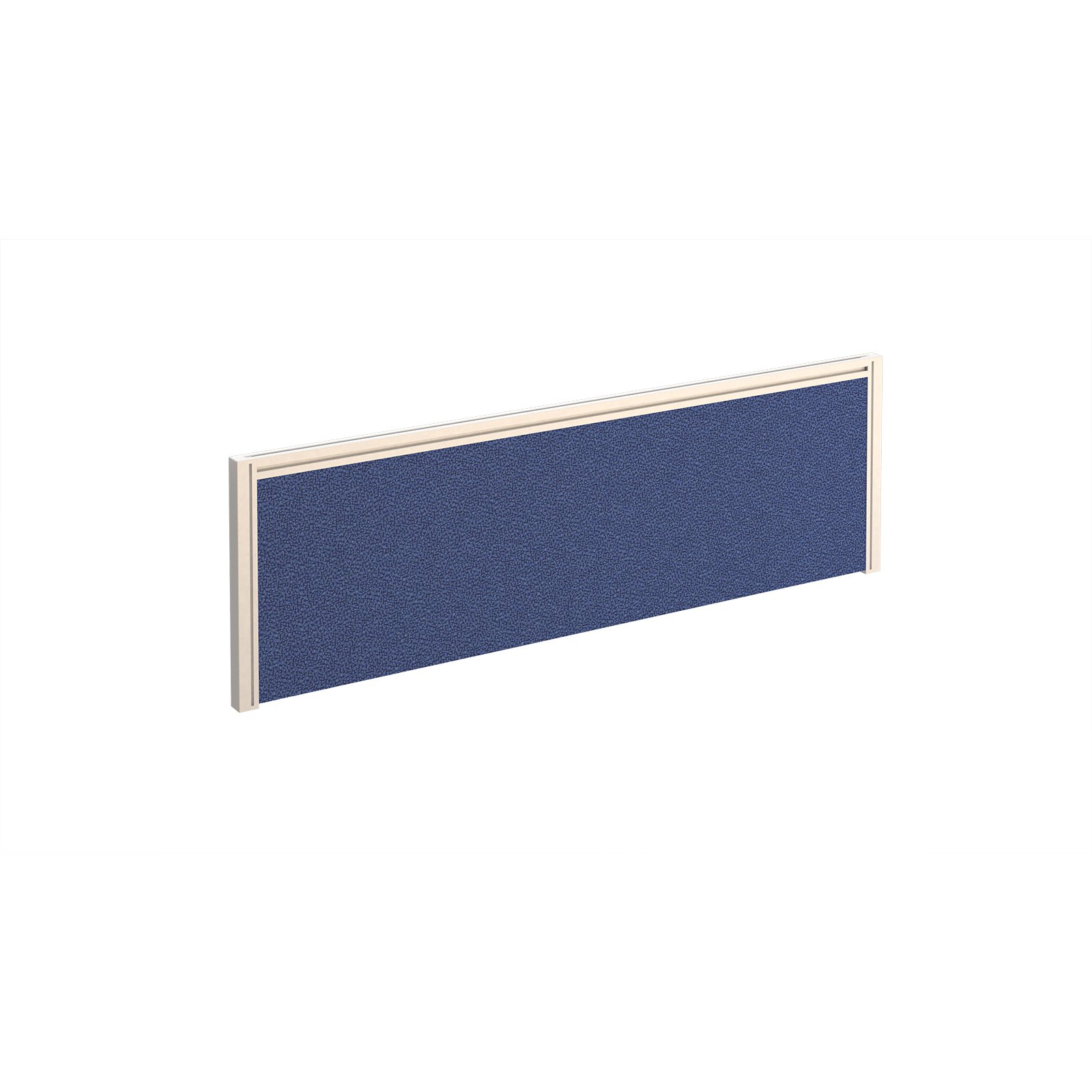 Straight fabric desktop screen 1200mm x 380mm - made to order fabric with white aluminium frame