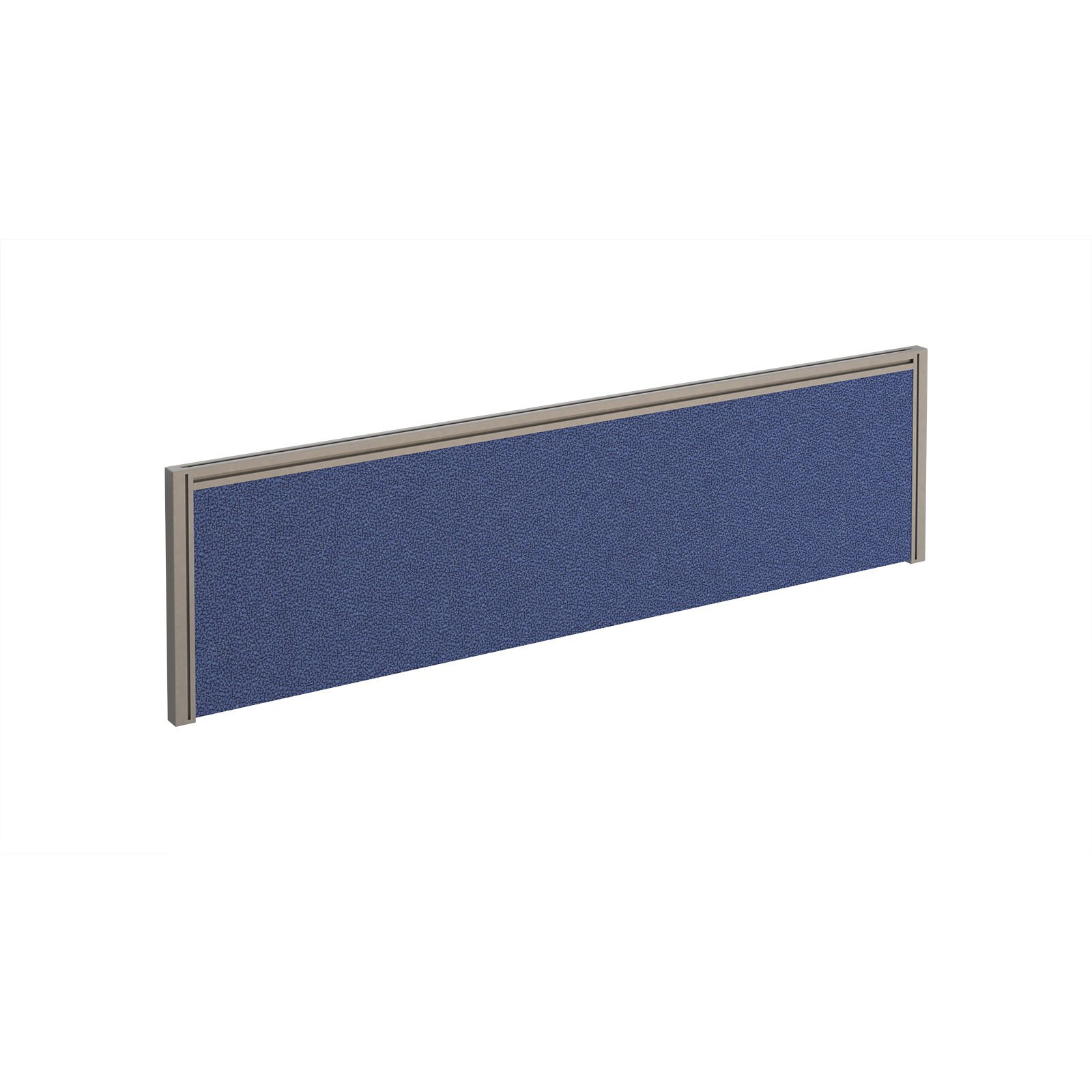 Straight fabric desktop screen 1400mm x 380mm - made to order fabric with silver aluminium frame