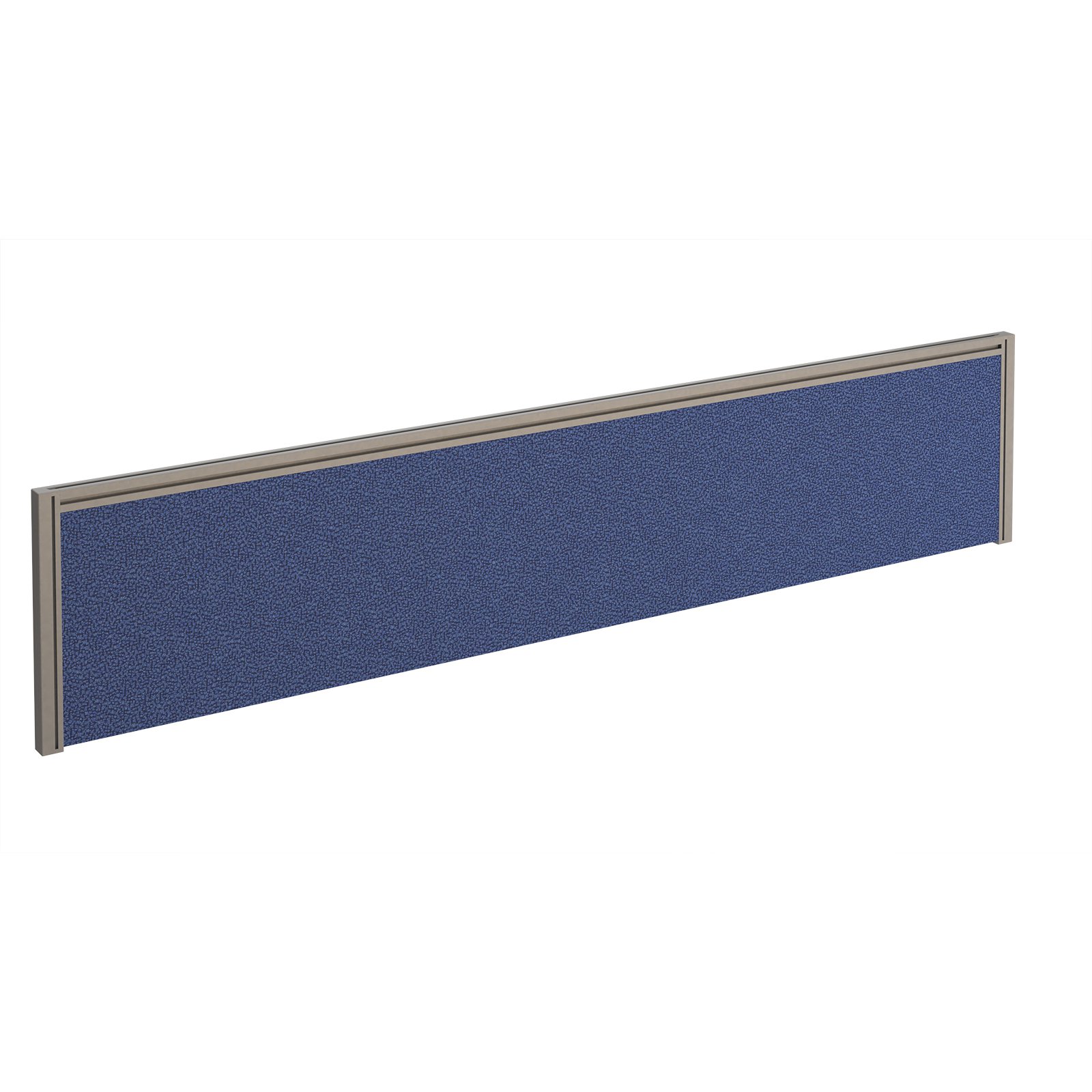 Straight fabric desktop screen 1800mm x 380mm - made to order fabric with silver aluminium frame