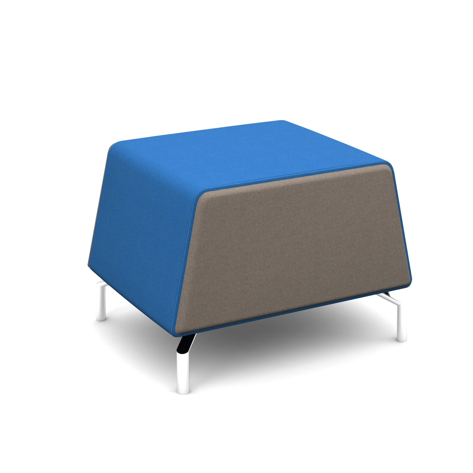 Alban single foot stool with chrome legs