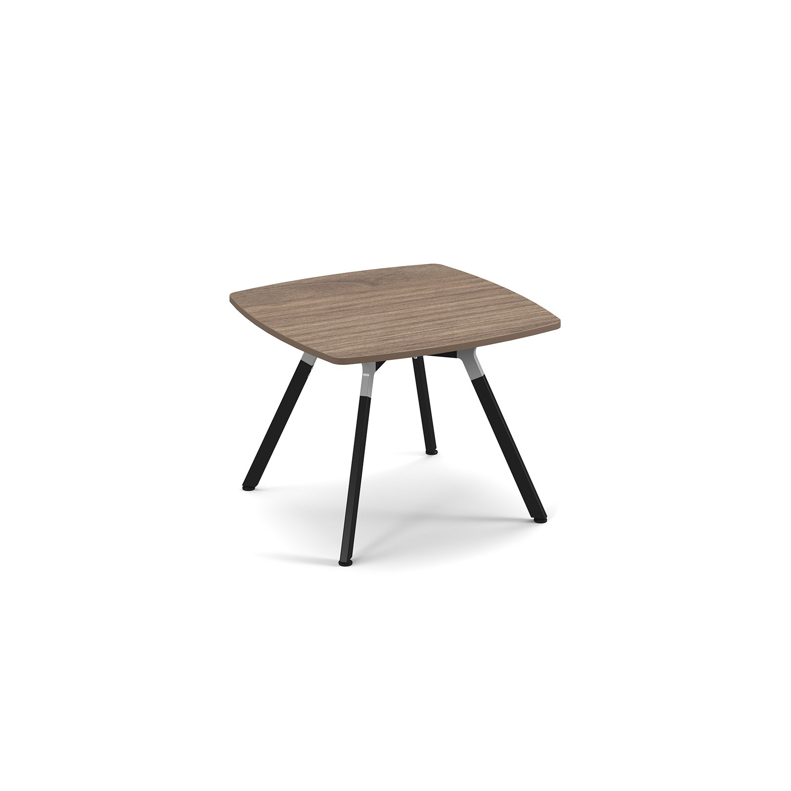Anson executive square meeting table with A-frame legs - Barcelona walnut