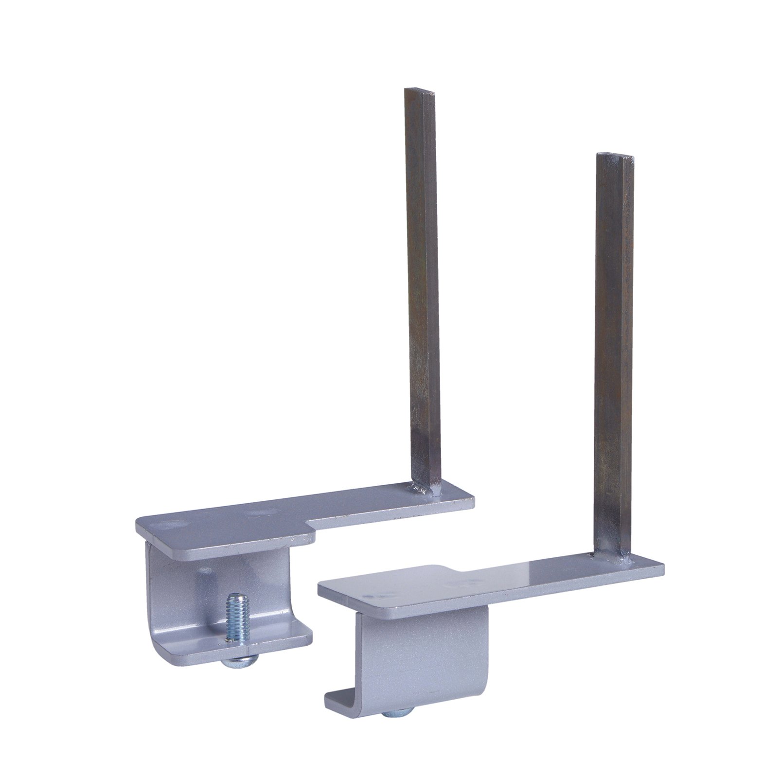 Aluminium framed screen brackets (pair) to fit on back of desk