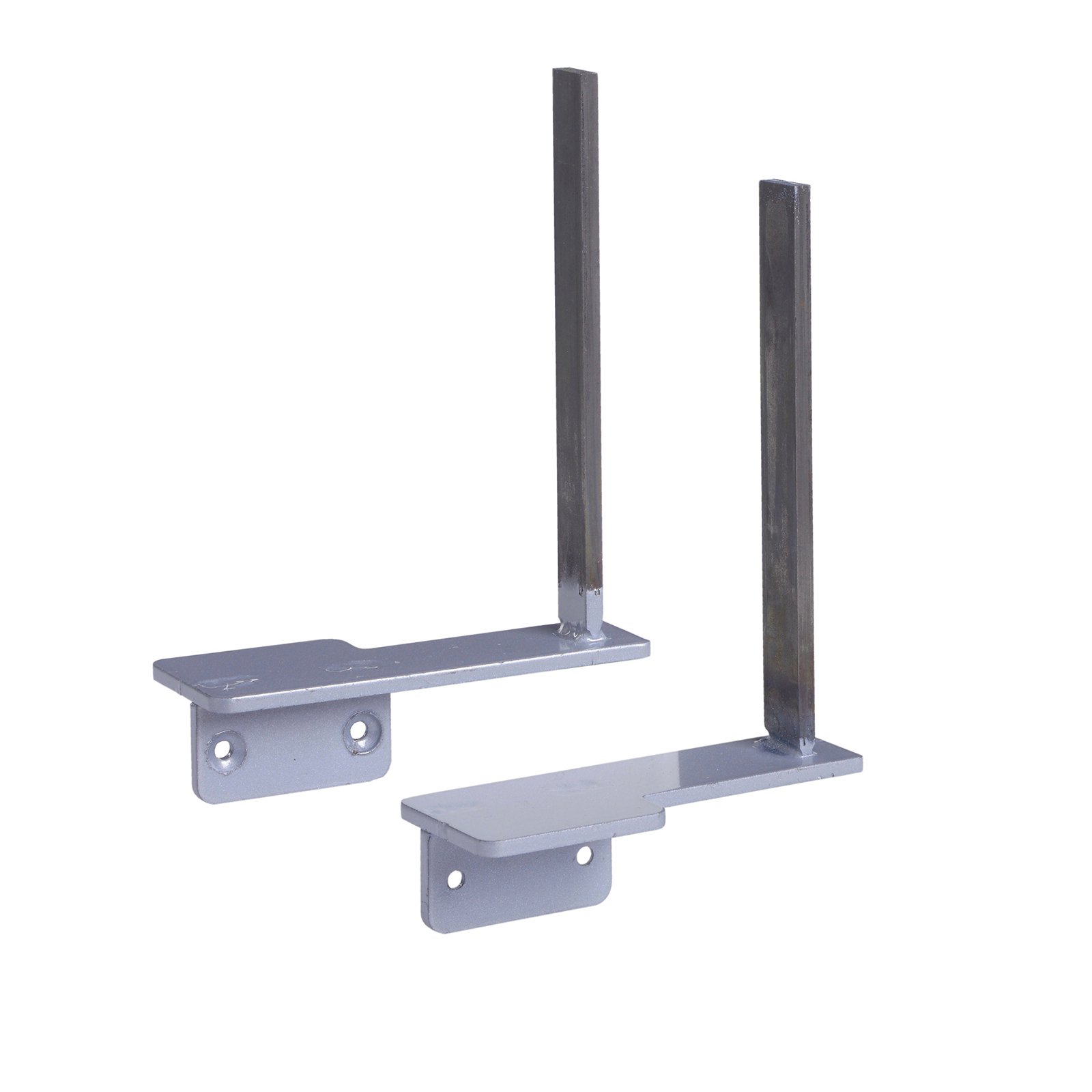 Aluminium framed screen brackets (pair) to fit on desk return