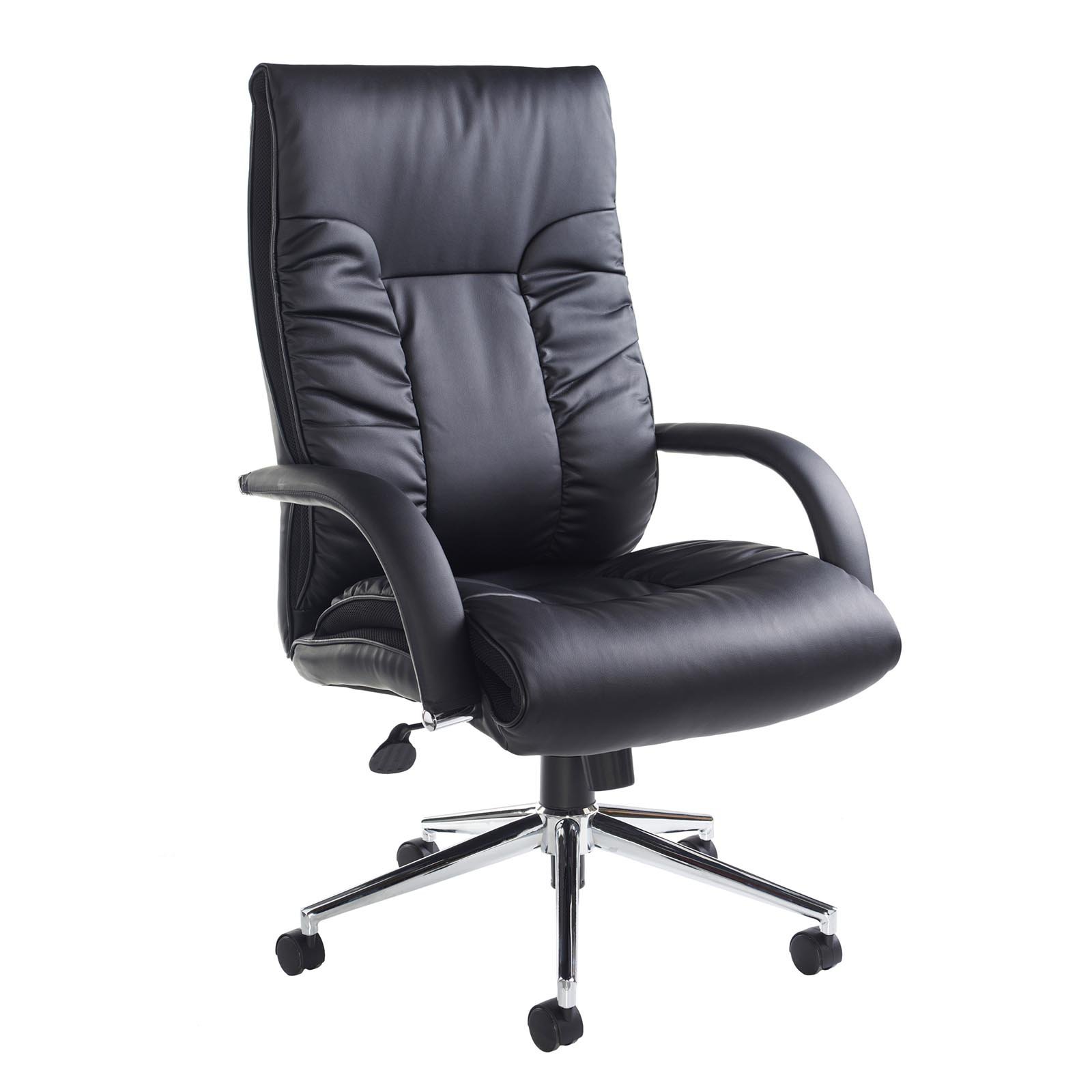 Derby high back executive chair - black bonded leather