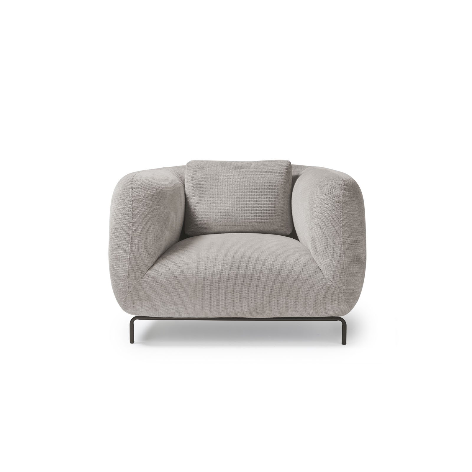 Ebony single sofa chair in warm grey