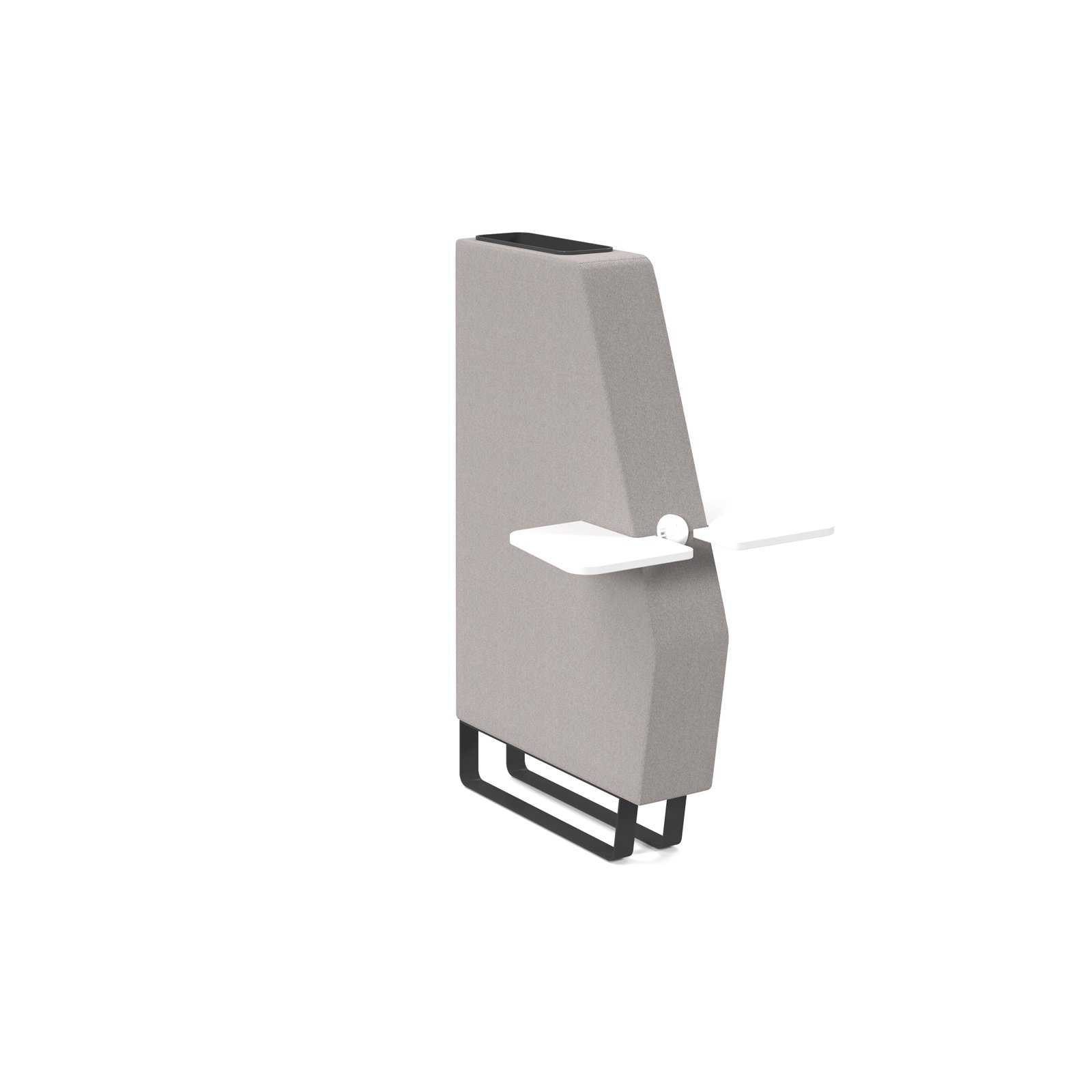 Encore modular high back power module divider with black sled frame