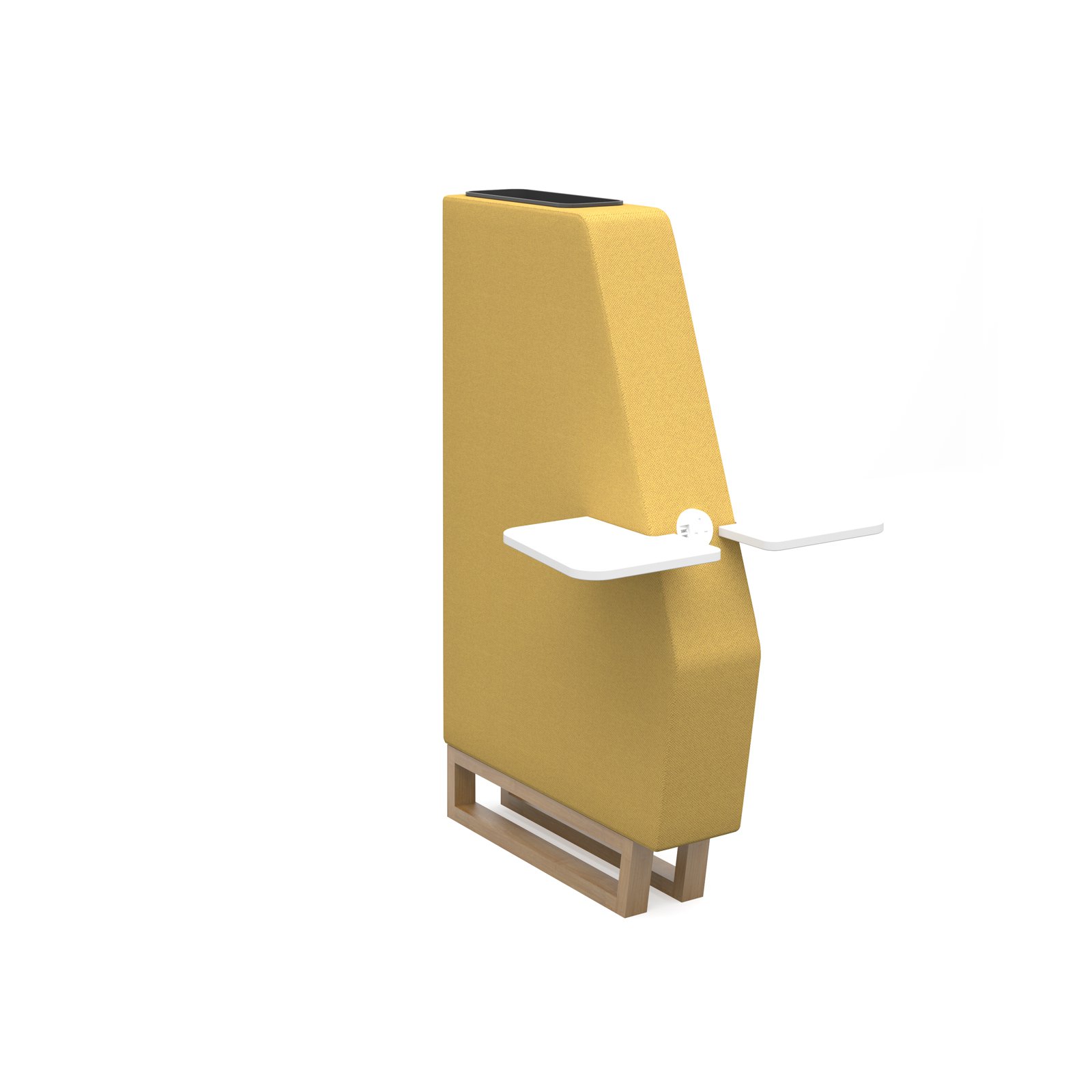 Encore modular high back power module divider with wooden sled frame