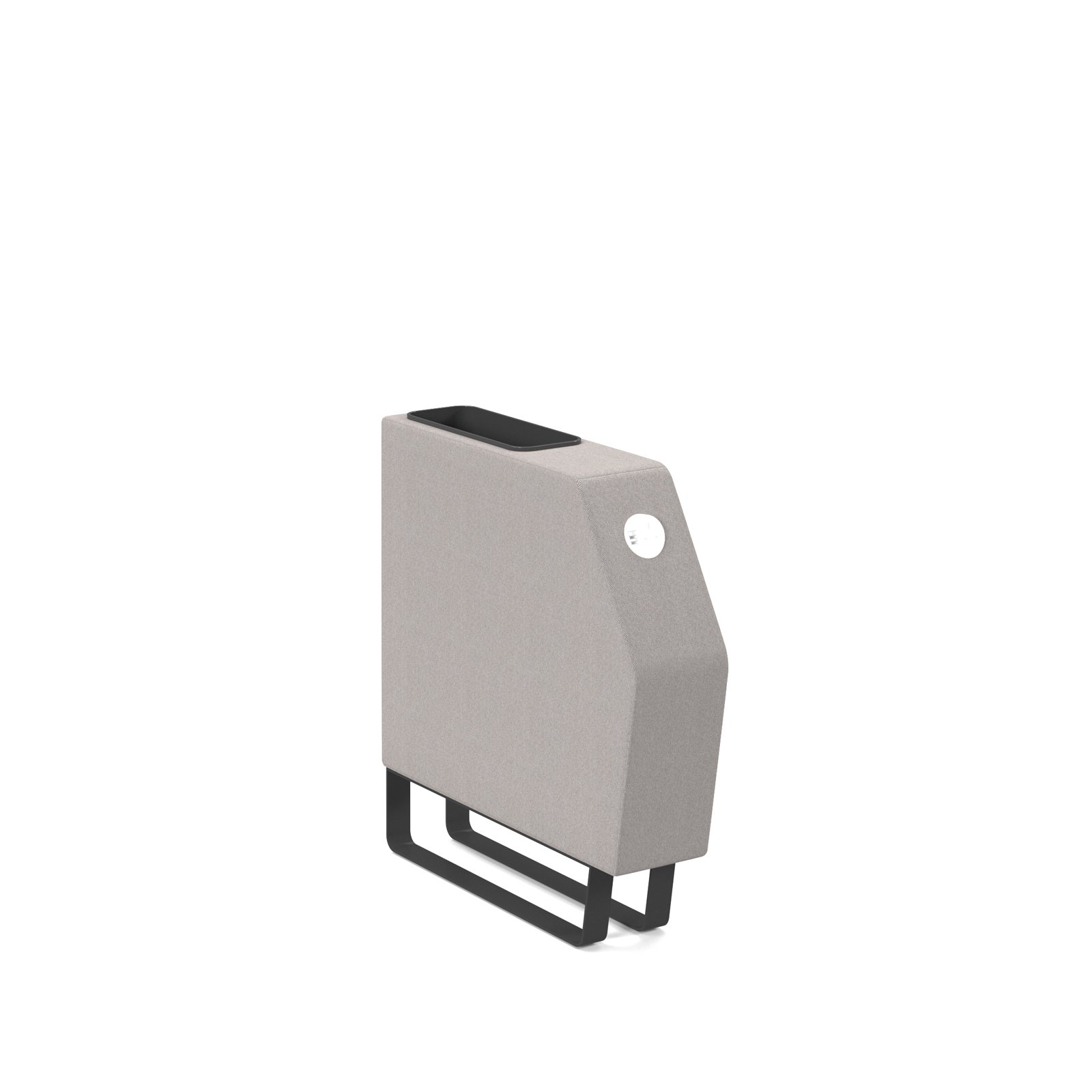 Encore modular low back power module divider with black sled frame