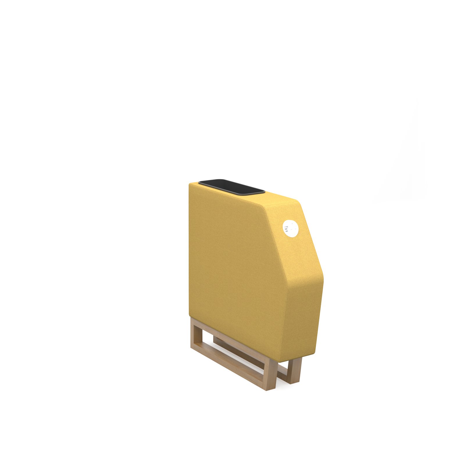 Encore modular low back power module divider with wooden sled frame