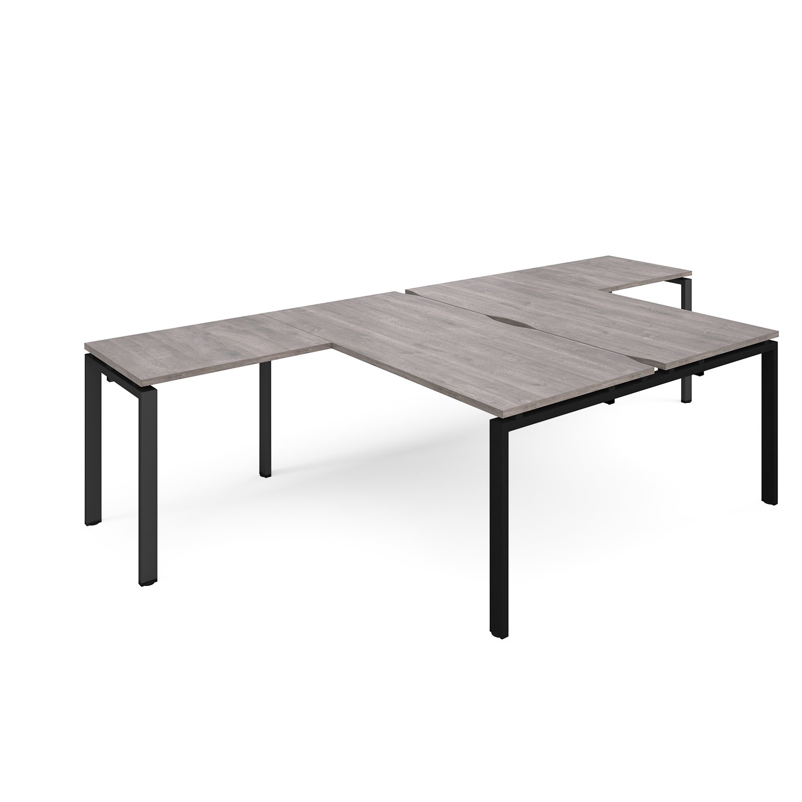 Adapt back to back desk with return