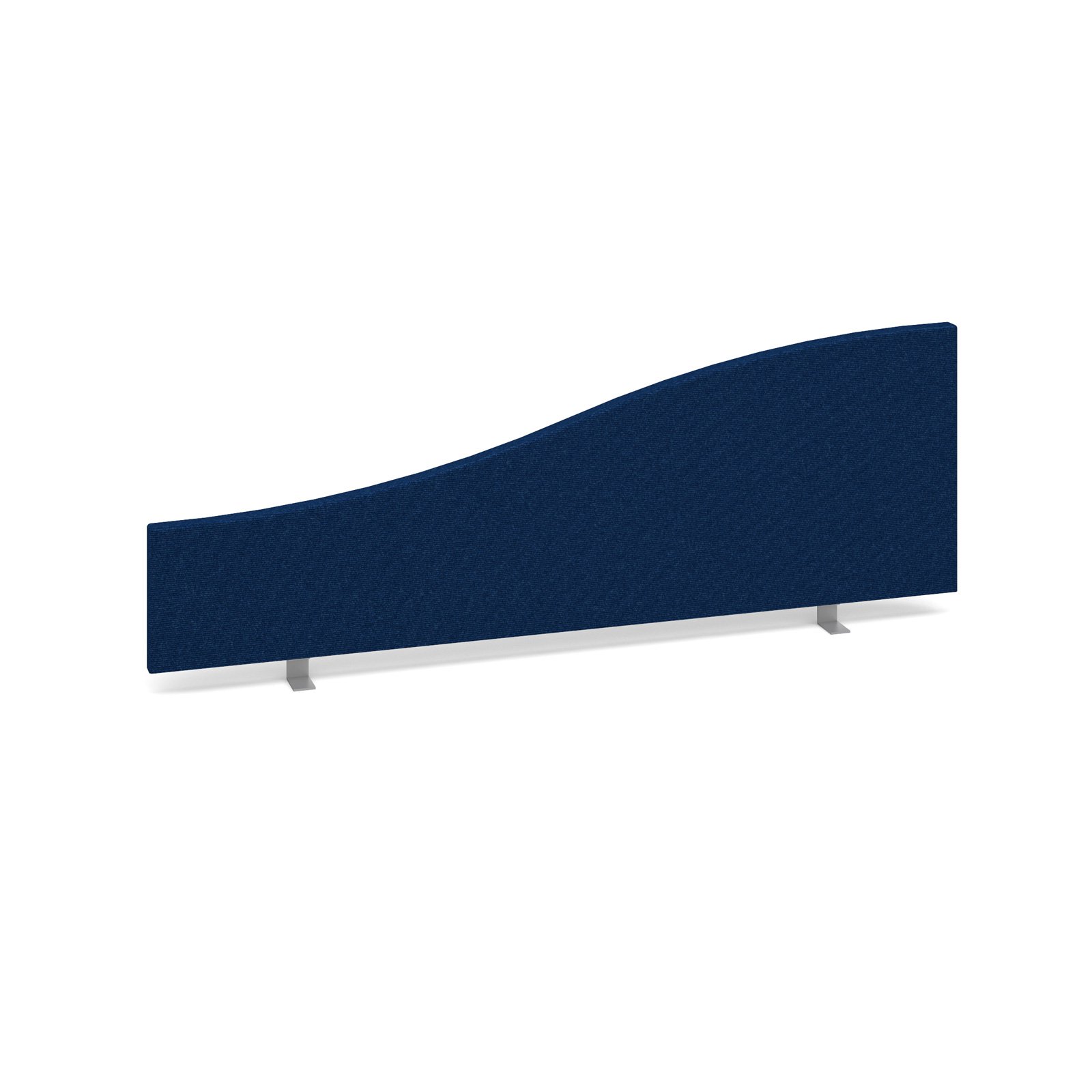 Wave desktop fabric screen 1200mm x 400mm/200mm - made to order
