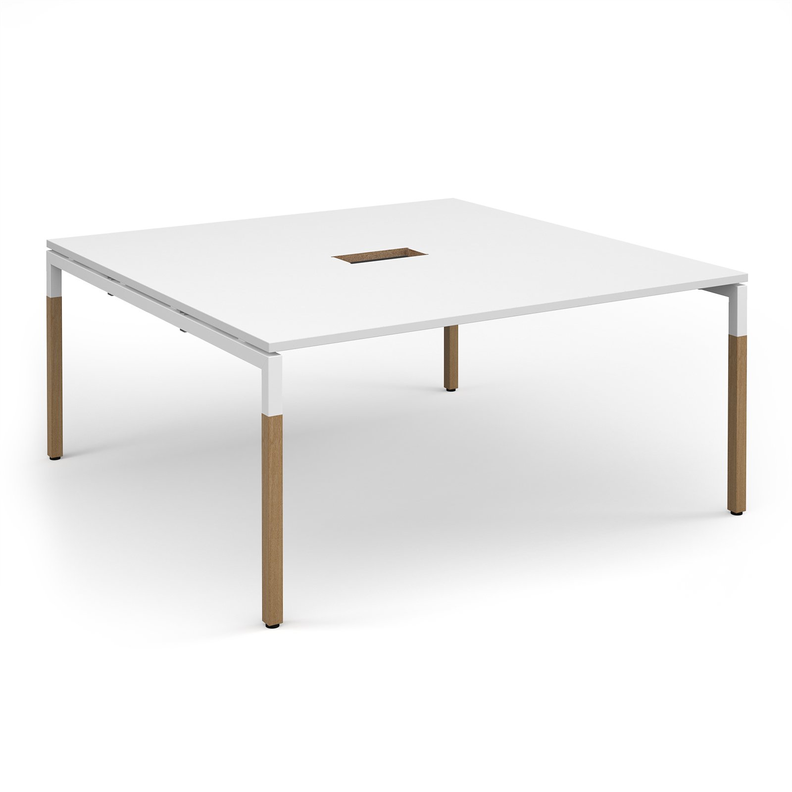 Connex Plus Goal-Post Wooden Back to Back Desk with Cut Out