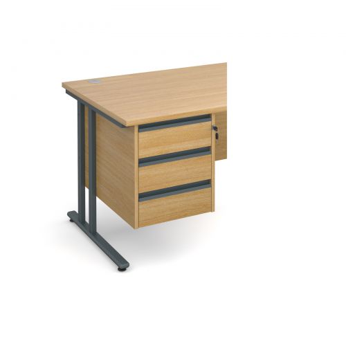 Maestro 25 GL 3 drawer fixed pedestal - oak