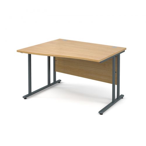 Maestro 25 Gl Left Hand Wave Desk 1200mm Graphite Cantilever Frame 25gwl12o County Office Supplies Ltd
