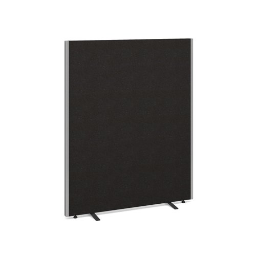 Floor standing fabric screen 1500mm high x 1200mm wide - charcoal