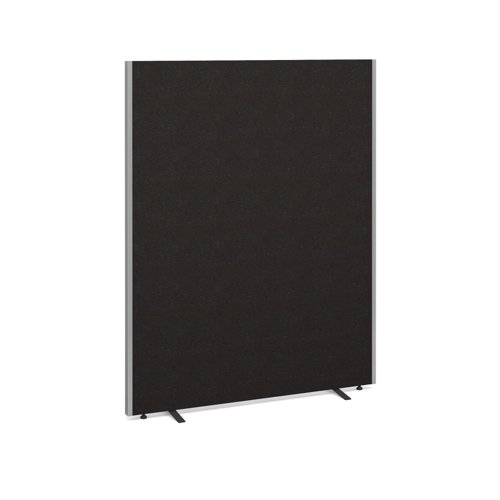 Floor standing fabric screen 1800mm high x 1400mm wide - charcoal