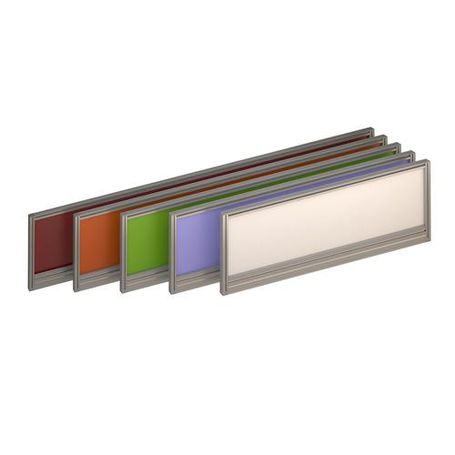 Straight glazed desktop screen with aluminium frame Protective Screens M-AG1000