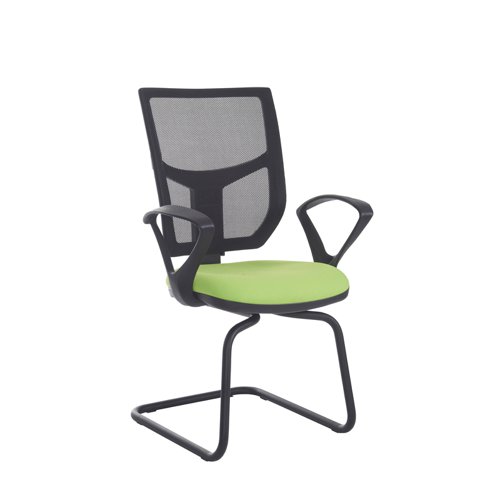 Altino mesh back visitors chair with fixed arms - made to order
