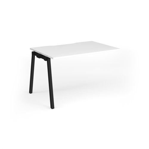 Connex Angled 1200 x 800 x 725mm Single Add On Bay - Black Frame / White Top