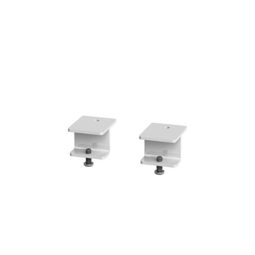 Glazed screen brackets for single Adapt and Fuze desks or runs of single desks (pair) - white