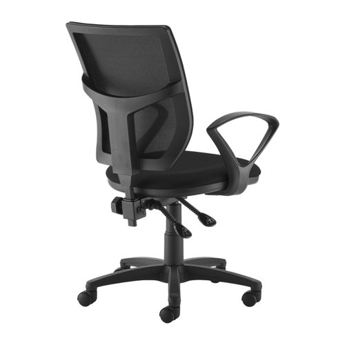 AH11-000-BLK Altino mesh back PCB operator chair with fixed arms - black