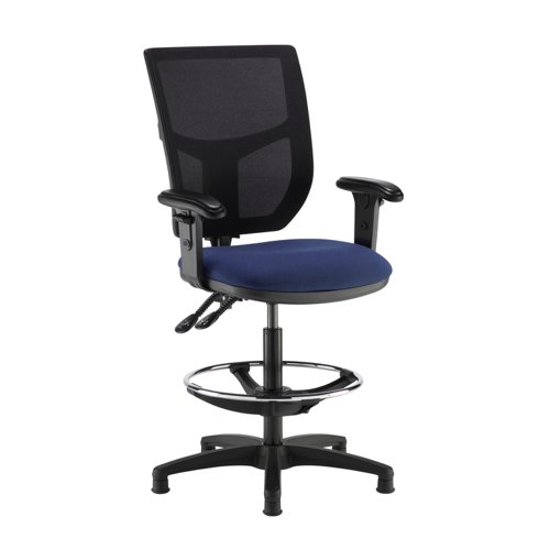Altino mesh back draughtsmans chair with adjustable arms - made to order