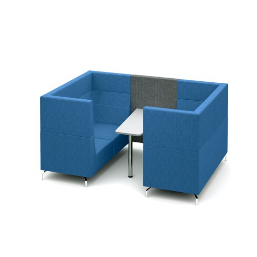 Alban Pod 4 person meeting booth with table - made to order