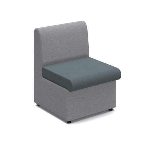 Alto modular reception seating with no arms - elapse grey seat with late grey back
