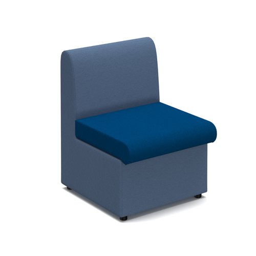 Alto modular reception seating with no arms - maturity blue seat with range blue back
