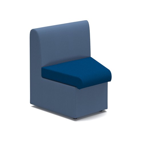 Alto modular reception seating concave with no arms - maturity blue seat with range blue back