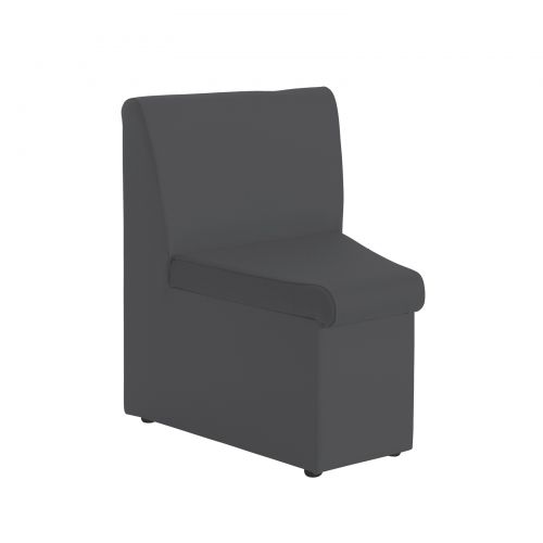 Alto Reception Chair Module Concave Charcoal ALT50002-C